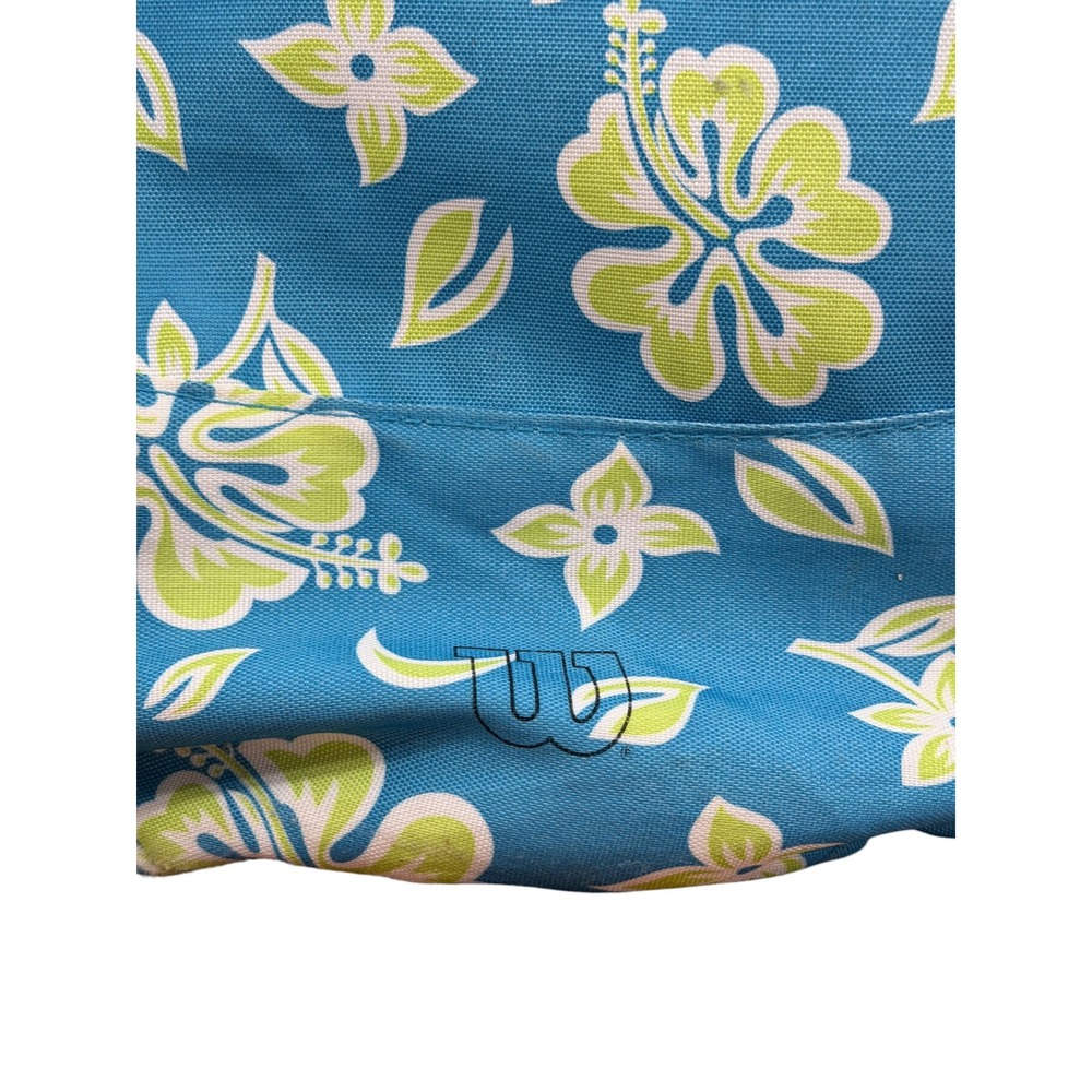 Wilson Tennis Sling Backpack Women Blue Floral Sporty School Hibiscus Pickleball - Picture 2 of 12